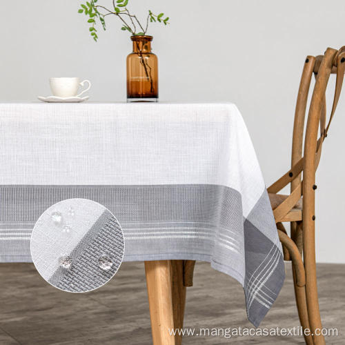 Rectangle Square 100% Polyester Tablecloth for Wedding Party